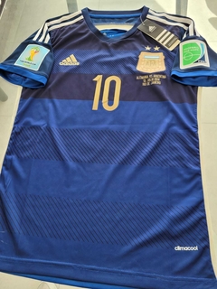 Camiseta adidas Retro Argentina Suplente Azul 2014 Messi #10 Mundial 2014 en internet