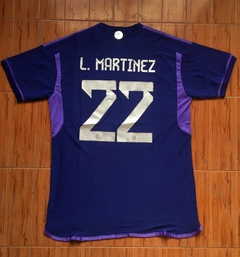 Camiseta adidas Argentina HeatRdy Suplente Violeta Lautaro Martinez 22 2022 2023 Parche Campeon Match - comprar online