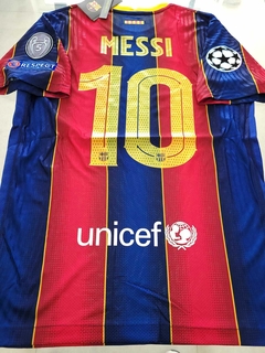 Camiseta Nike Barcelona Vaporknit Titular Messi 10 2020 2021 Match