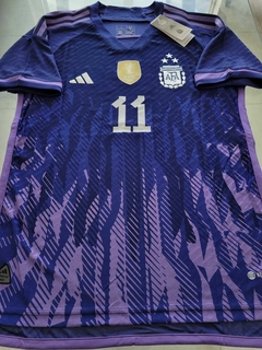 Camiseta adidas Argentina HeatRdy Suplente Violeta Parche Campeon Di Maria 11 2022 2023 3 Estrellas - comprar online