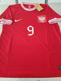 Camiseta Nike Polonia Roja Lewandowski 9 2022 2023 Qatar - comprar online