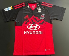 Camiseta Adidas Rugby Crusaders Negra y Roja 2023 2024