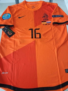 Camiseta Nike Holanda Titular Euro 2012 Matchday vs Alemania #16 Van Persie