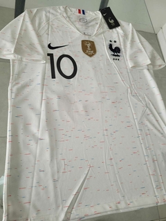 Camiseta Nike Retro Francia Suplente Blanca Mbappe 10 2018