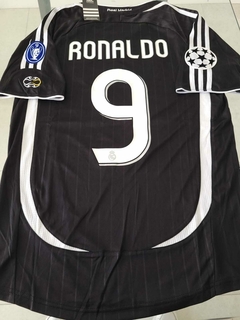 Camiseta Adidas Retro Real Madrid Negra Ronaldo 9 2006 2007