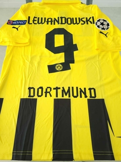 Camiseta Puma Retro BVB Dortmund Titular Lewandowski #9 2012 2013.