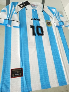 Camiseta Adidas Argentina Retro Titular 1997 #10 Ortega - Roda Indumentaria