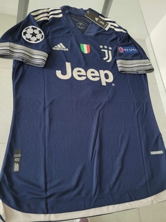 Camiseta adidas Juventus HeatRdy Suplente Azul 2020 2021 UCL #7 Ronaldo - Roda Indumentaria