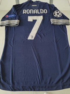 Camiseta adidas Juventus HeatRdy Suplente Azul 2020 2021 UCL #7 Ronaldo