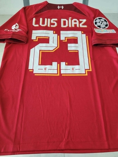 Camiseta Nike Liverpool Titular Luis Diaz 23 2022 2023