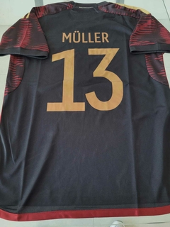 Camiseta Adidas Alemania Suplente Muller 13 2022 2023 Qatar