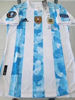 Camiseta adidas Argentina Titular Finalissima 2021 2022 HeatRdy Match Parches Campeon