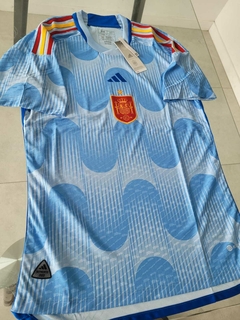 Camiseta adidas España HeatRdy Suplente Celeste 2022 2023 Qatar Match en internet