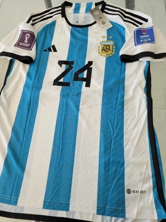 Camiseta adidas Argentina HeatRdy Titular Enzo Fernandez 24 2022 2023 Parches Qatar - comprar online