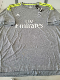 Camiseta Adidas Retro Real Madrid Suplente Gris 2015 2016