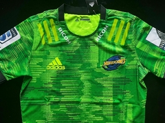 Camiseta Adidas Rugby Hurricanes Verde Fluor 2023 2024 - Roda Indumentaria