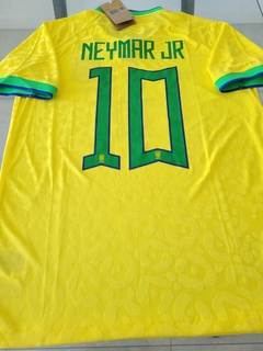 Camiseta Nike Brasil Vaporknit Titular Neymar 2022 2023 Qatar Match