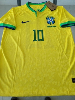 Camiseta Nike Brasil Vaporknit Titular Neymar 2022 2023 Qatar Match - comprar online