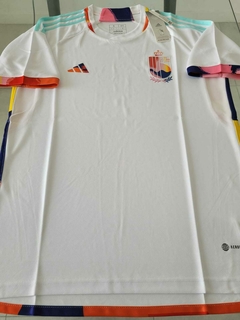 Camiseta Adidas Belgica Suplente Blanca 2022 2023 Qatar