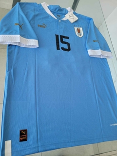 Camiseta Puma Uruguay Titular F. Valverde 15 2022 2023 Qatar - Roda Indumentaria