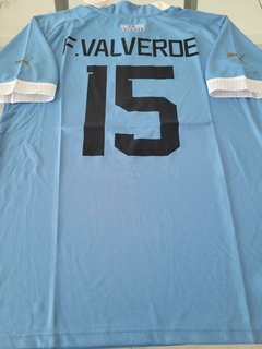 Camiseta Puma Uruguay Titular F. Valverde 15 2022 2023 Qatar