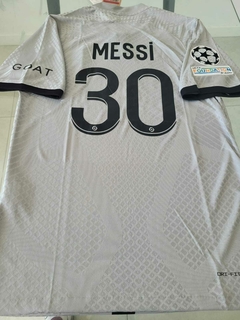 Camiseta Nike PSG Vaporknit Suplente Gris Messi 30 2022 2023 Match