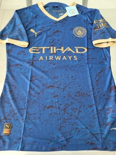 Camiseta Puma Manchester City Authentic Suplente Azul 2023 2024 Match