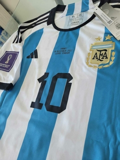 Camiseta adidas Argentina Titular Matchday Messi #10 Final Vs Francia 2022 Lusail - Roda Indumentaria