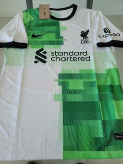 Camiseta Nike Liverpool Suplente Blanca y Verde Mac Allister 10 2023 2024 - comprar online
