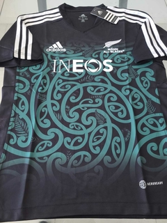 Camiseta Adidas Rugby All Blacks Maori Negra y Verde 2023 2024