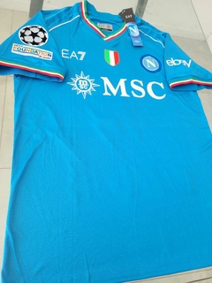 Camiseta EA7 SS Napoli Titular #9 Osimhen 2023 2024 - Roda Indumentaria