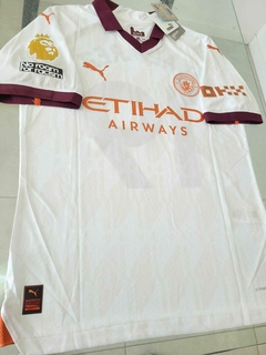 Camiseta Puma Manchester City Authentic Suplente Blanca #19 Julian Alvarez 2023 2024 Match - Roda Indumentaria