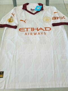 Camiseta Puma Manchester City Authentic Suplente Blanca #19 Julian Alvarez 2023 2024 Match - comprar online