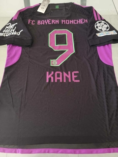 Camiseta Adidas Bayern Munich HeatRdy Suplente Negra Kane 9 2023 2024 Match