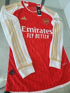 Camiseta Adidas Arsenal HeatRdy Manga Larga Titular Odegaard 8 2023 2024 Match - Roda Indumentaria