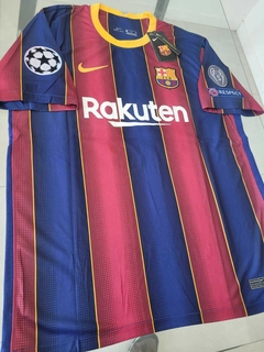 Camiseta Nike Retro Barcelona Titular Messi #10 2020 2021 UCL - Roda Indumentaria
