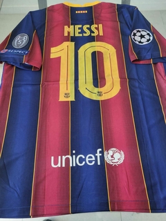 Camiseta Nike Retro Barcelona Titular Messi #10 2020 2021 UCL