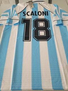Camiseta Adidas Argentina Retro Titular 1997 #18 Scaloni