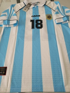 Camiseta Adidas Argentina Retro Titular 1997 #18 Scaloni - Roda Indumentaria