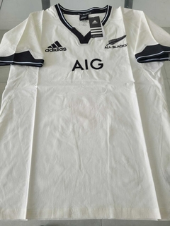 Camiseta Adidas Rugby All Blacks Blanca 2023 2024