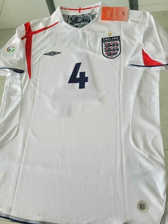 Camiseta Umbro Retro Inglaterra Retro Titular Gerrard 4 2006 Parches Mundial en internet