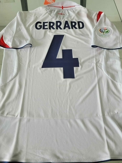 Camiseta Umbro Retro Inglaterra Retro Titular Gerrard 4 2006 Parches Mundial