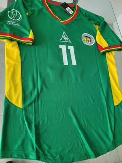 Camiseta Lecoq Sportif Senegal Retro Titular Diouf #11 Mundial 2002 - Roda Indumentaria