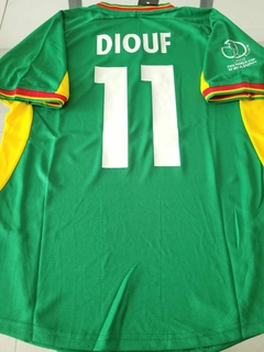 Camiseta Lecoq Sportif Senegal Retro Titular Diouf #11 Mundial 2002