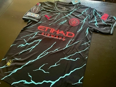 Camiseta Puma Manchester City Suplente Negra Haaland 9 2023 2024 - Roda Indumentaria