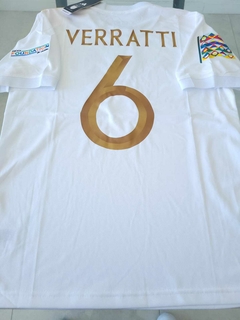 Camiseta adidas Italia Suplente Blanca 125 Aniversario Verratti 6 2023 - tienda online
