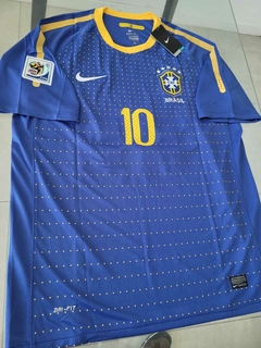 Camiseta Nike Retro Brasil Suplente Azul 2010 Kaka 10 - Roda Indumentaria