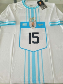 Camiseta Puma Uruguay Blanca F. Valverde #15 2022 2023 Qatar