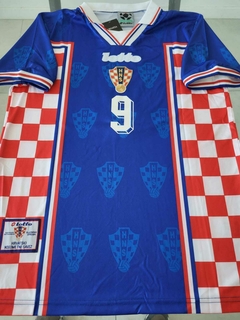 Camiseta Lotto Croacia retro Suplente Azul Suker 9 1998 - comprar online