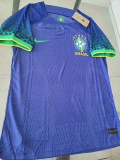 Camiseta Nike Brasil Vaporknit Suplente Azul 2022 2023 Qatar Match en internet